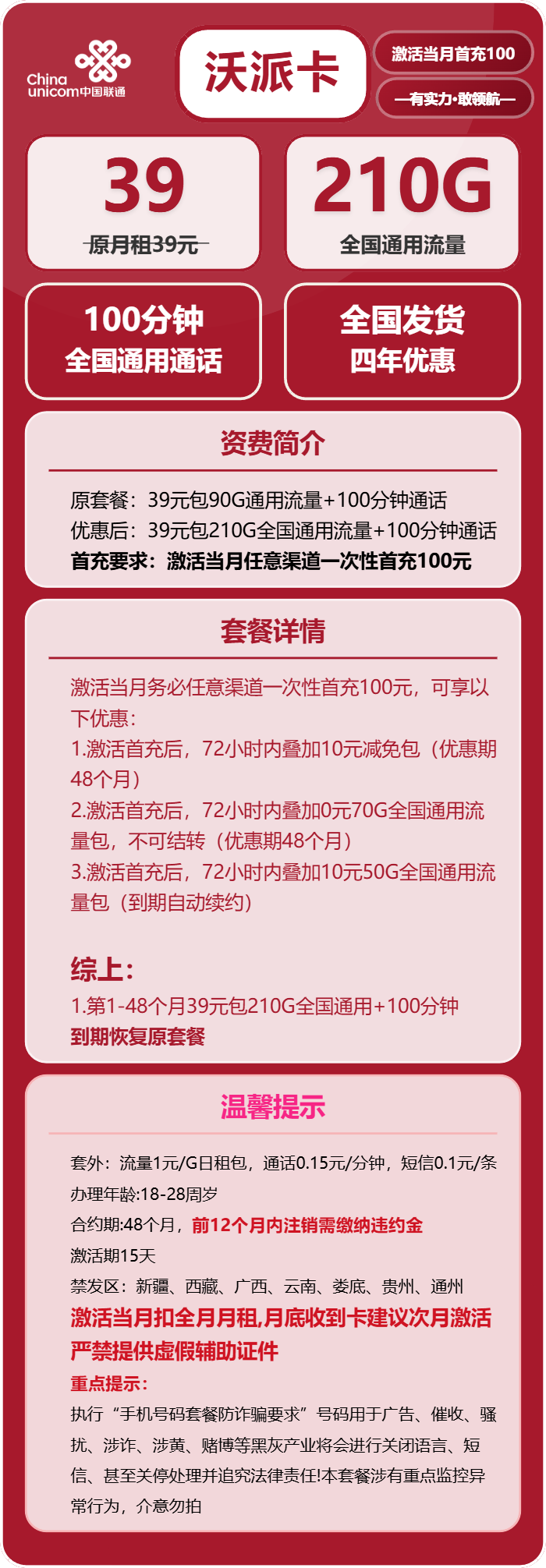 联通沃派卡详情