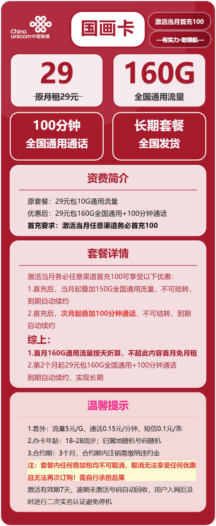 联通国画卡详情