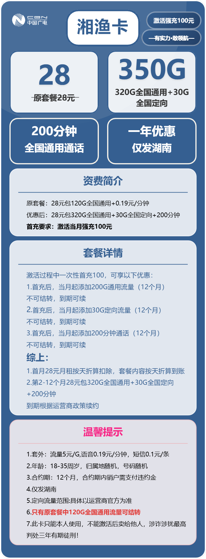 湖南广电湘渔卡详情