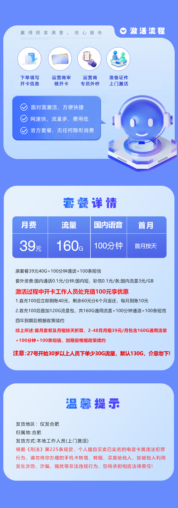 安徽电信合肥卡详情