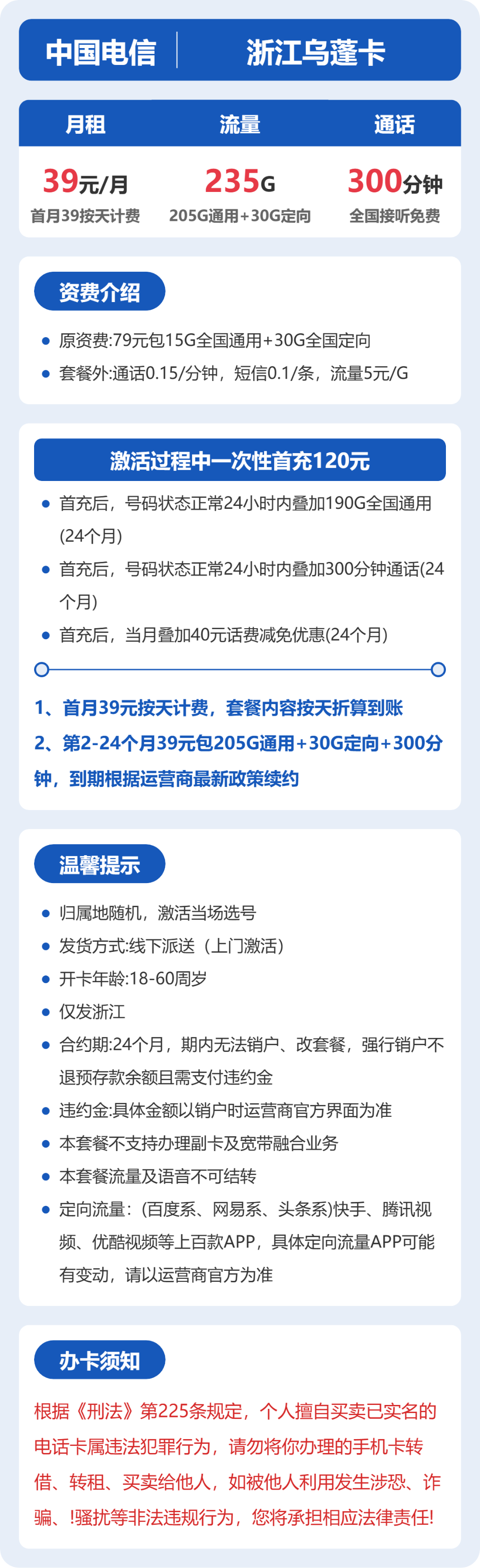 浙江电信乌蓬卡