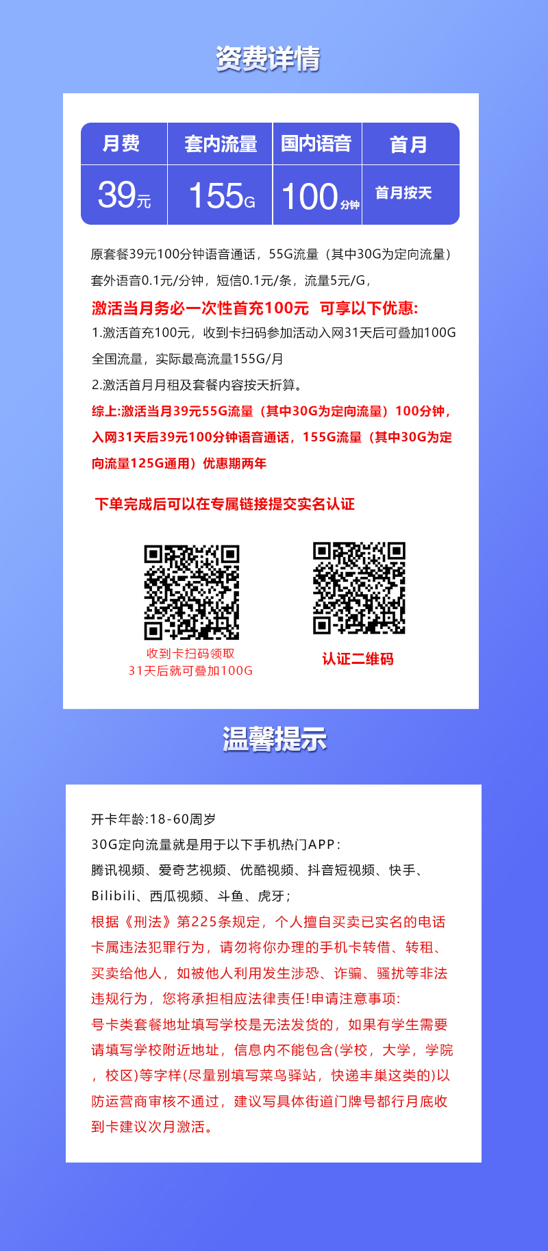 联通飞鹰卡详情