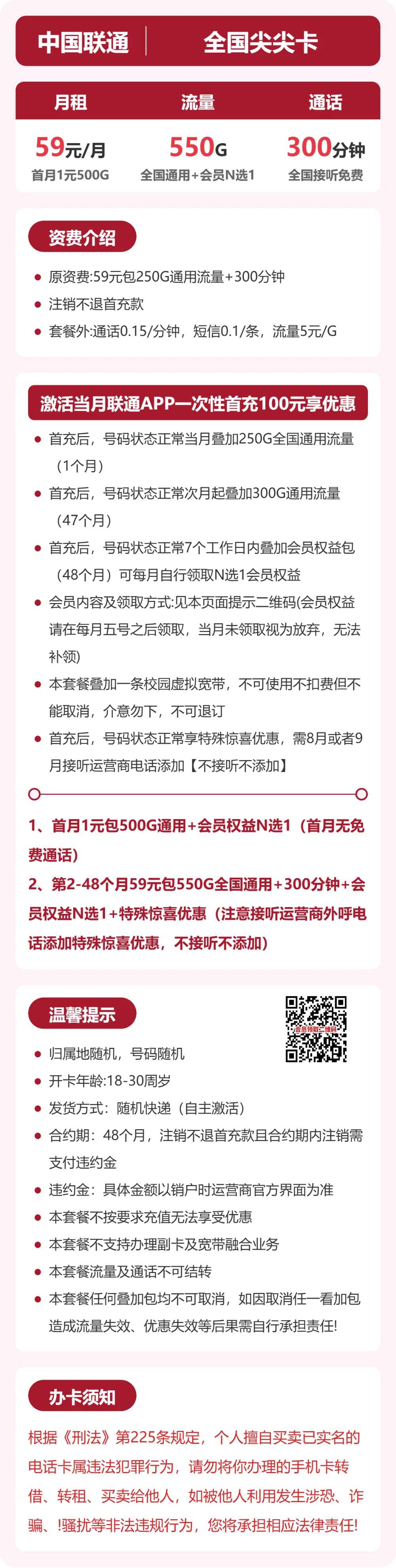 随机联通尖尖卡详情