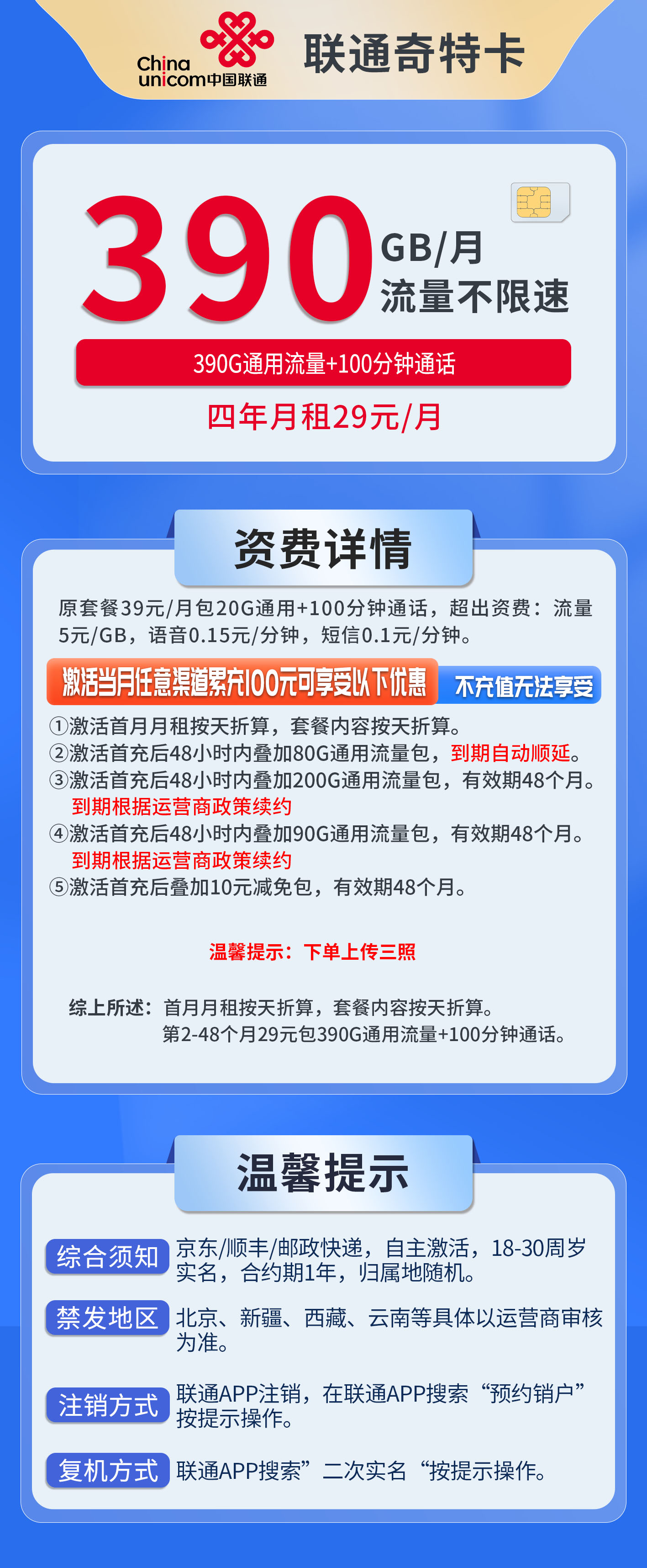 联通奇特卡详情