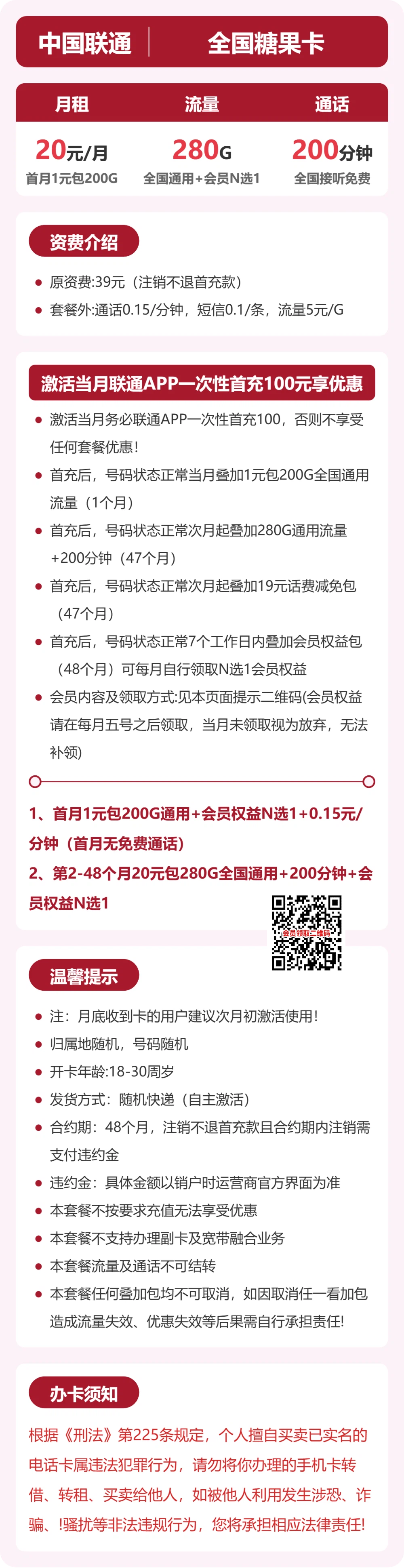 随机联通糖果卡详情